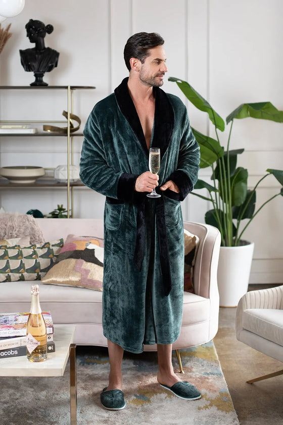 men fluffy robe