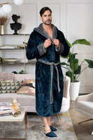 Men’s Robe with Hood – Ultra-Soft Plush Comfort for Everyday Use - Lotus Linen