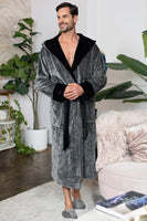 Men’s Robe with Hood – Ultra-Soft Plush Comfort for Everyday Use - Lotus Linen