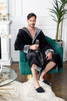 Men’s Robe with Hood – Ultra-Soft Plush Comfort for Everyday Use - Lotus Linen