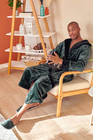 Men’s Robe with Hood – Ultra-Soft Plush Comfort for Everyday Use - Lotus Linen