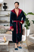 Men’s Robe with Hood – Ultra-Soft Plush Comfort for Everyday Use - Lotus Linen