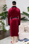 men shawl plush robe