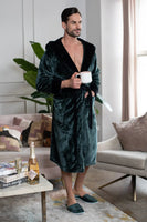 Men’s Robe with Hood – Ultra-Soft Plush Comfort for Everyday Use - Lotus Linen