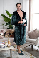 Men’s Robe with Hood – Ultra-Soft Plush Comfort for Everyday Use - Lotus Linen