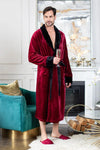 red bathrobe 