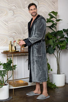 Men’s Robe with Hood – Ultra-Soft Plush Comfort for Everyday Use - Lotus Linen