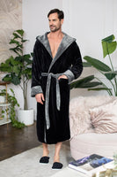 Men’s Robe with Hood – Ultra-Soft Plush Comfort for Everyday Use - Lotus Linen