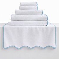 Luxury Scallop Piping Bath Towel Sets (6-Piece)