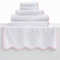 Luxury Scallop Piping Bath Towel Sets (6-Piece)