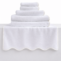 Luxury Scallop Piping Bath Towel Sets (6-Piece)