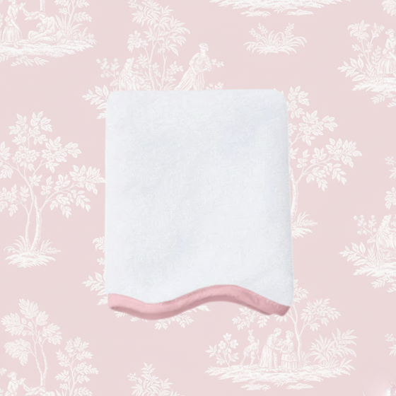 Luxury Scallop Piping Cotton Bath Mat