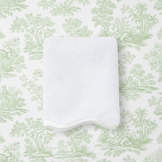 Luxury Scallop Piping Cotton Bath Mat