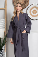 Waffle Robe Womens – Lightweight, Quick-Dry Spa Comfort - Lotus Linen