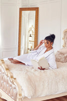 Knee-Length Waffle Kimono Robe for Women - Lotus Linen