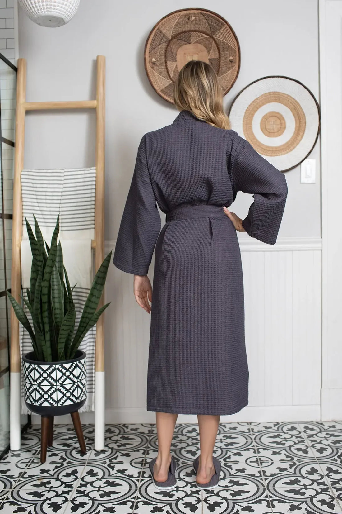 Waffle Robe Womens – Lightweight, Quick-Dry Spa Comfort - Lotus Linen