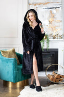 Women’s Plush Hooded Robe - Spa-Worthy Comfort at Home - Lotus Linen