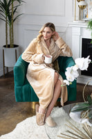 Women's Ultra Soft Plush Bathrobe - Lotus Linen
