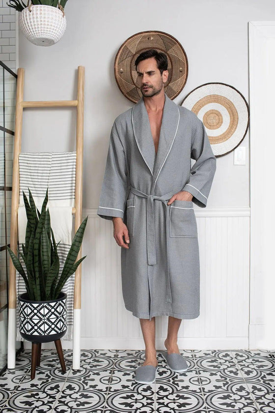 men waffle robes