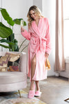 pink bathrobes for women