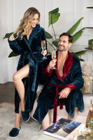 Women's Ultra Soft Plush Bathrobe - Lotus Linen