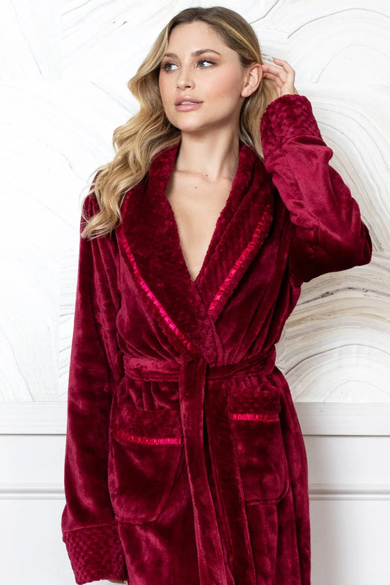 red bathrobes for women