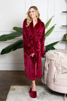 Women's Ultra Soft Plush Bathrobe - Lotus Linen