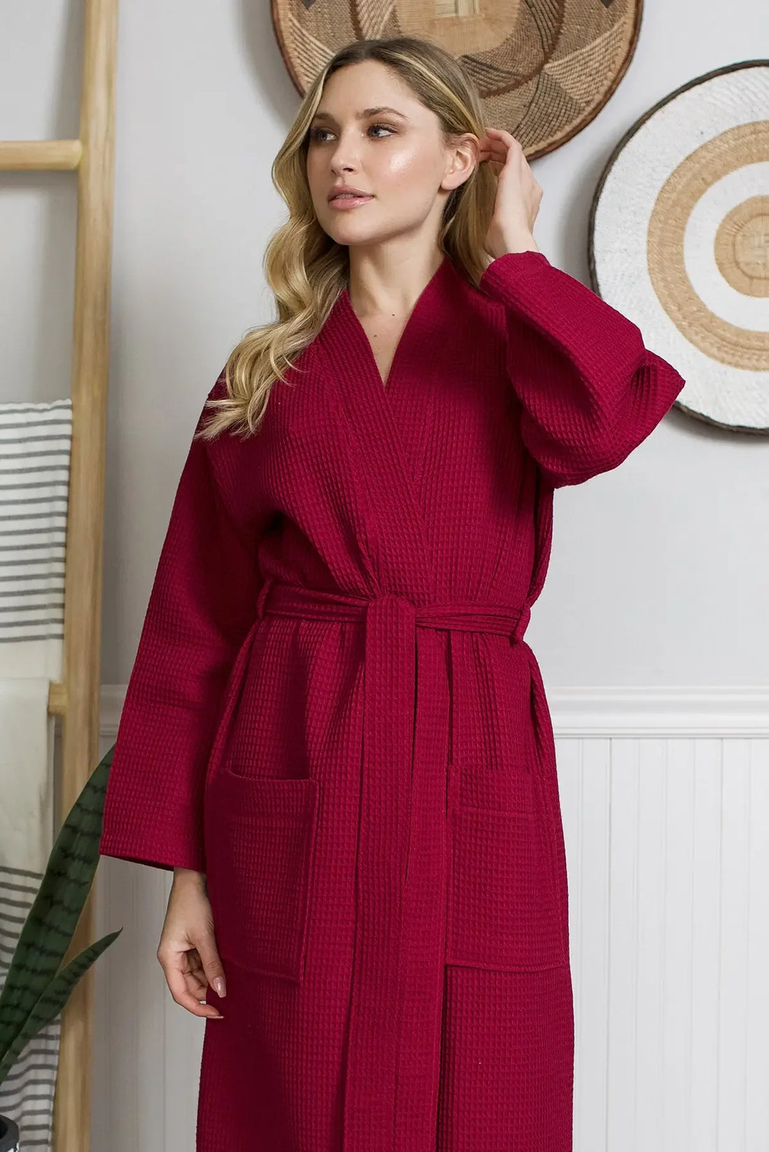 Waffle Robe Womens – Lightweight, Quick-Dry Spa Comfort - Lotus Linen