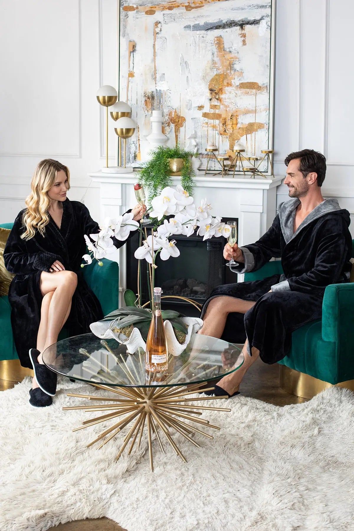 Women's Ultra Soft Plush Bathrobe - Lotus Linen