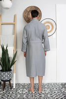 Premium Waffle Piping Robe for Men - Lotus Linen