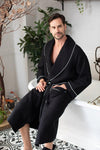 Men's Waffle Piping Robes