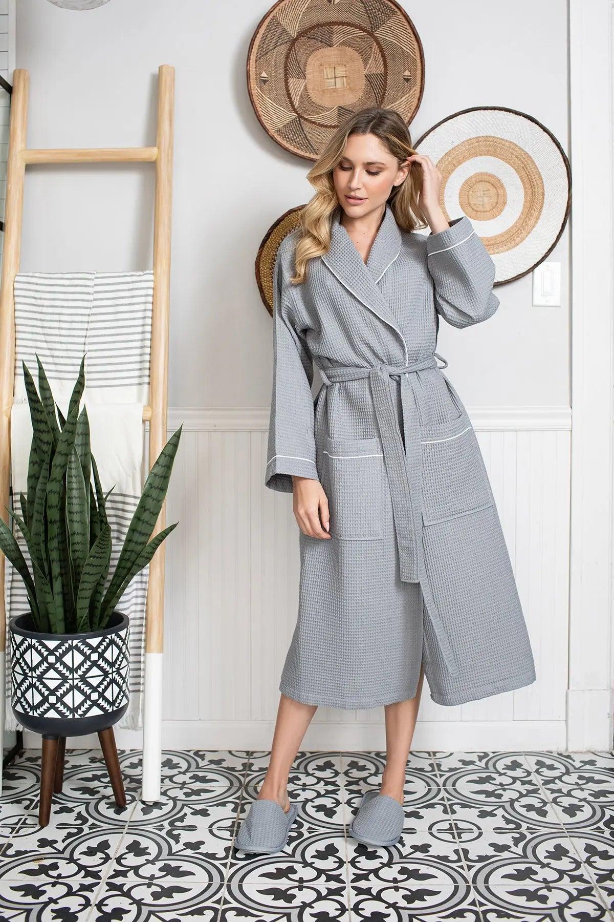 waffle piped robe