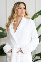Women's Ultra Soft Plush Bathrobe - Lotus Linen