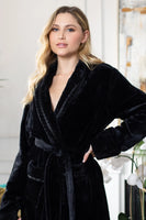 Women's Ultra Soft Plush Bathrobe - Lotus Linen