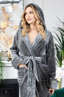 Women’s Plush Hooded Robe - Spa-Worthy Comfort at Home - Lotus Linen