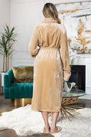 Women's Ultra Soft Plush Bathrobe - Lotus Linen