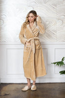 Women's Ultra Soft Plush Bathrobe - Lotus Linen