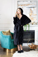 Women’s Plush Hooded Robe - Spa-Worthy Comfort at Home - Lotus Linen